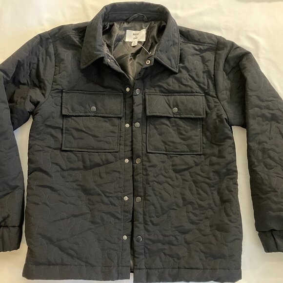 Mode of One Men's Quilted Jacket Deep Black Size S - Picture 3 of 9